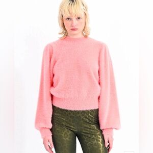 Lili Sidonio Women's Pink Fuzzy Sweater
Size L